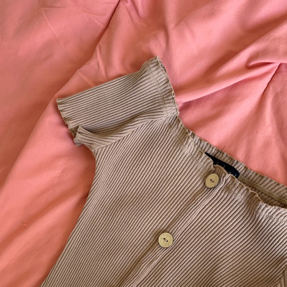 Button-Down Ribbed Dress - Picture 3 of 4